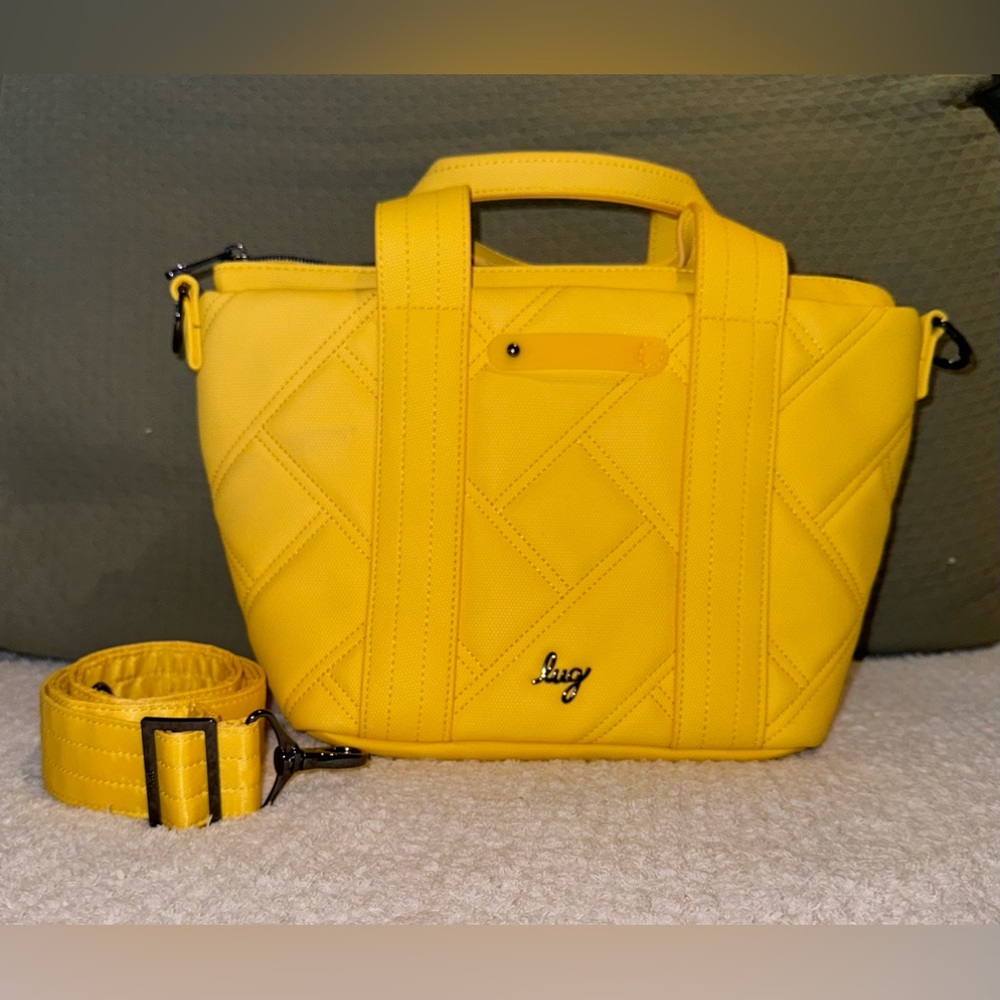 Lug Matte Luxe Crossbody with Tote Handles - Dory Medium--BANANA ICEPOP (NWOT)